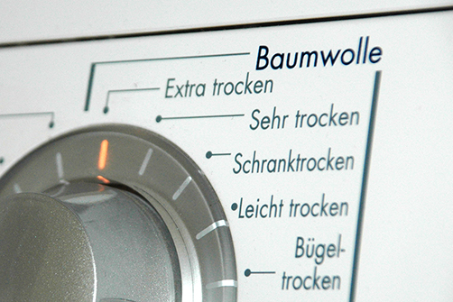Anzeige an einem Wäschetrockner Anzeige an einem Wäschetrockner