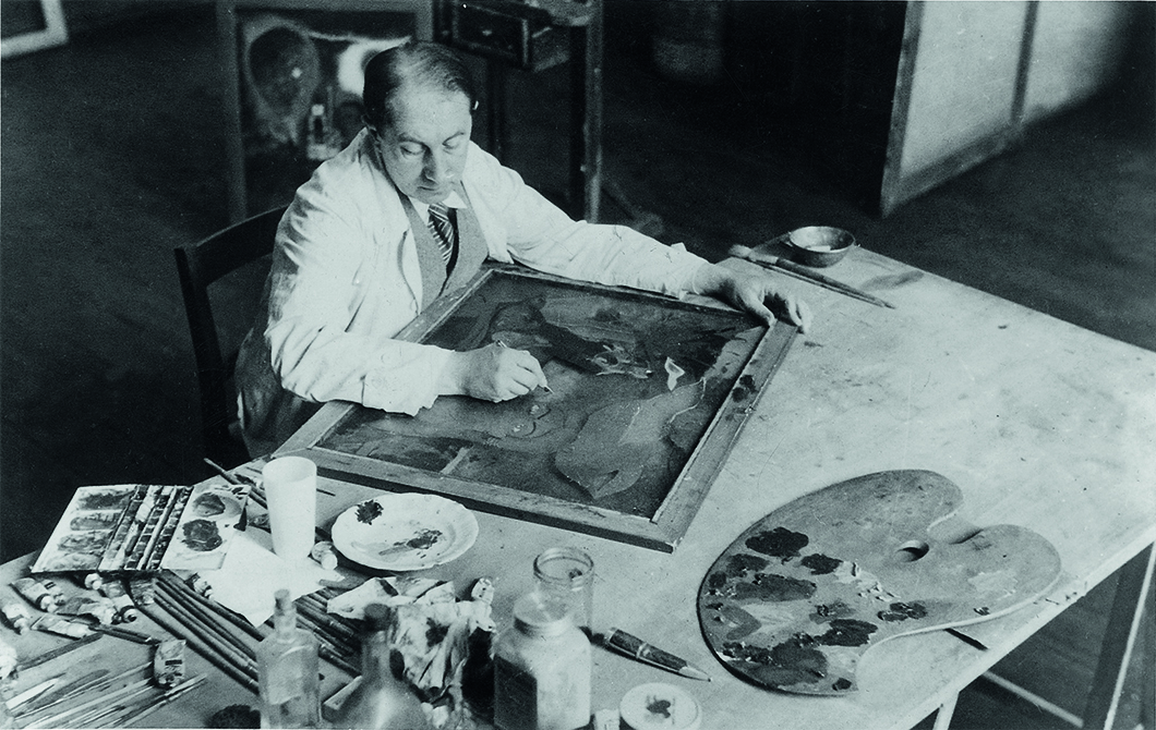 Heinrich Campendonk in seinem Düsseldorfer Atelier, 1929-1931 Heinrich Campendonk in seinem Düsseldorfer Atelier, 1929-1931